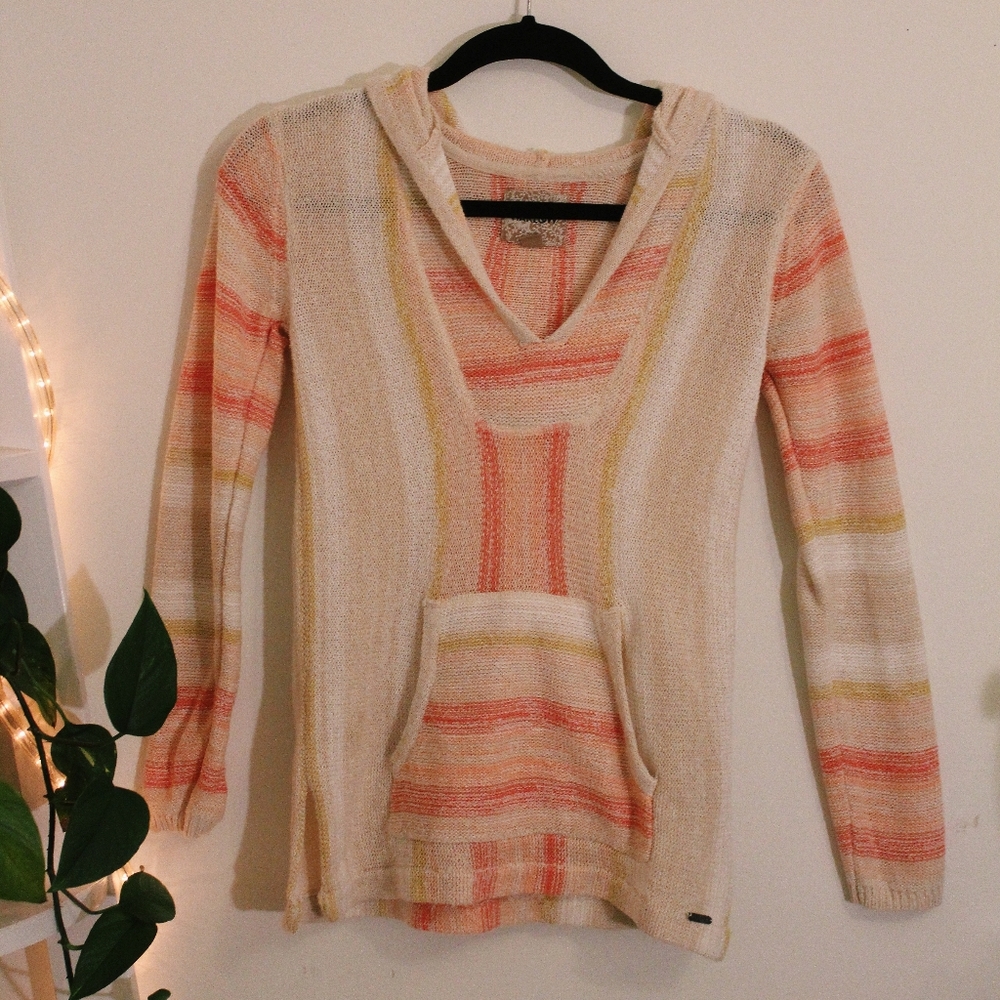 Pastel Striped Hoodie Sweater